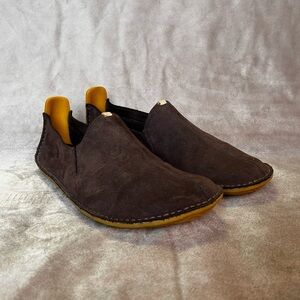 VivoBarefoot Dark Brown Leather Slip-Ons Ababa Minimal Thin Sole US 15